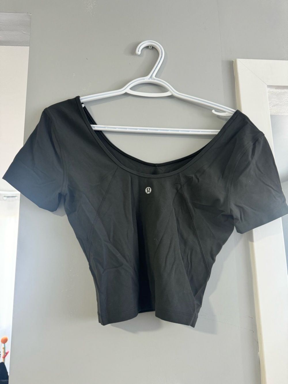 lululemon athletica Black Scoop Crop Top